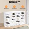 20-Piece Stackable Shoe Boxes – Flip-Top Design with Ventilation Holes – Translucent White Storage Organizer