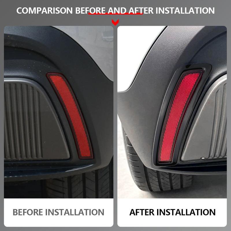 For MG4 EV MG 4 ELECTRIC   2024 Rear Fog Light Frame Cover Back Fog Lamp Trim 2Pcs Bumper Sticker Styling Accessories