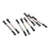 8Pcs Metal   Steering Linkage Aluminum Alloy Servo Link Pull Rod for WPL C14 C24 B14 MN D90 D91