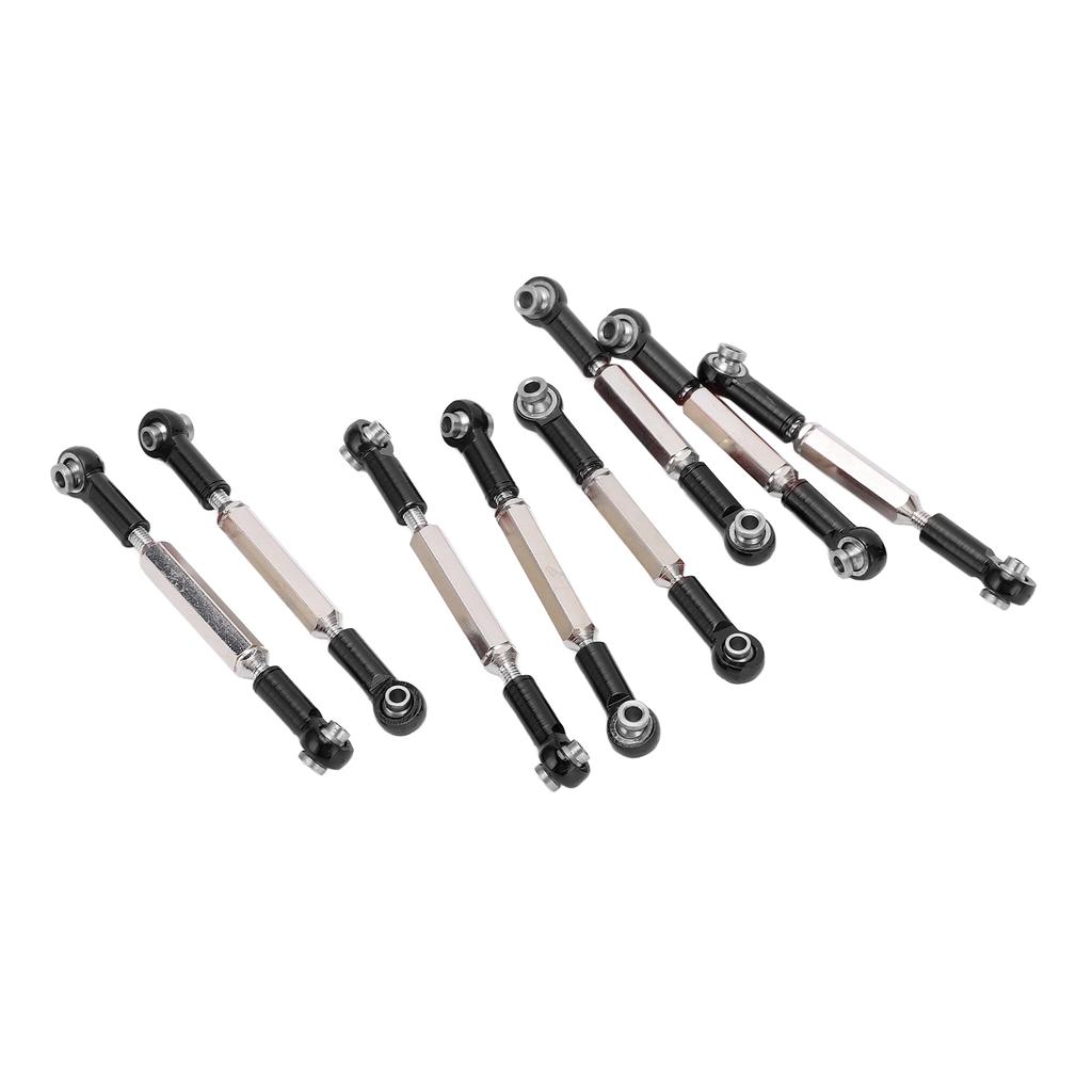 8Pcs Metal   Steering Linkage Aluminum Alloy Servo Link Pull Rod for WPL C14 C24 B14 MN D90 D91