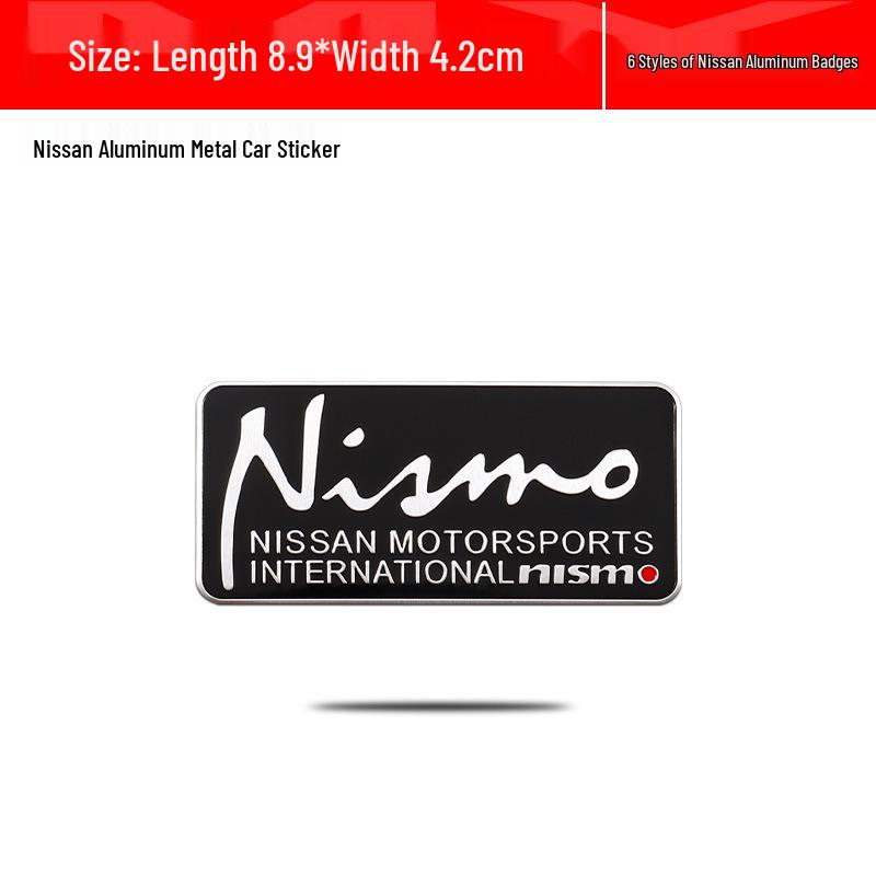 Nissan Sylphy, Qashqai, Teana, X-Trail, Kicks Nismo Aluminiowa Naklejka Samochodowa