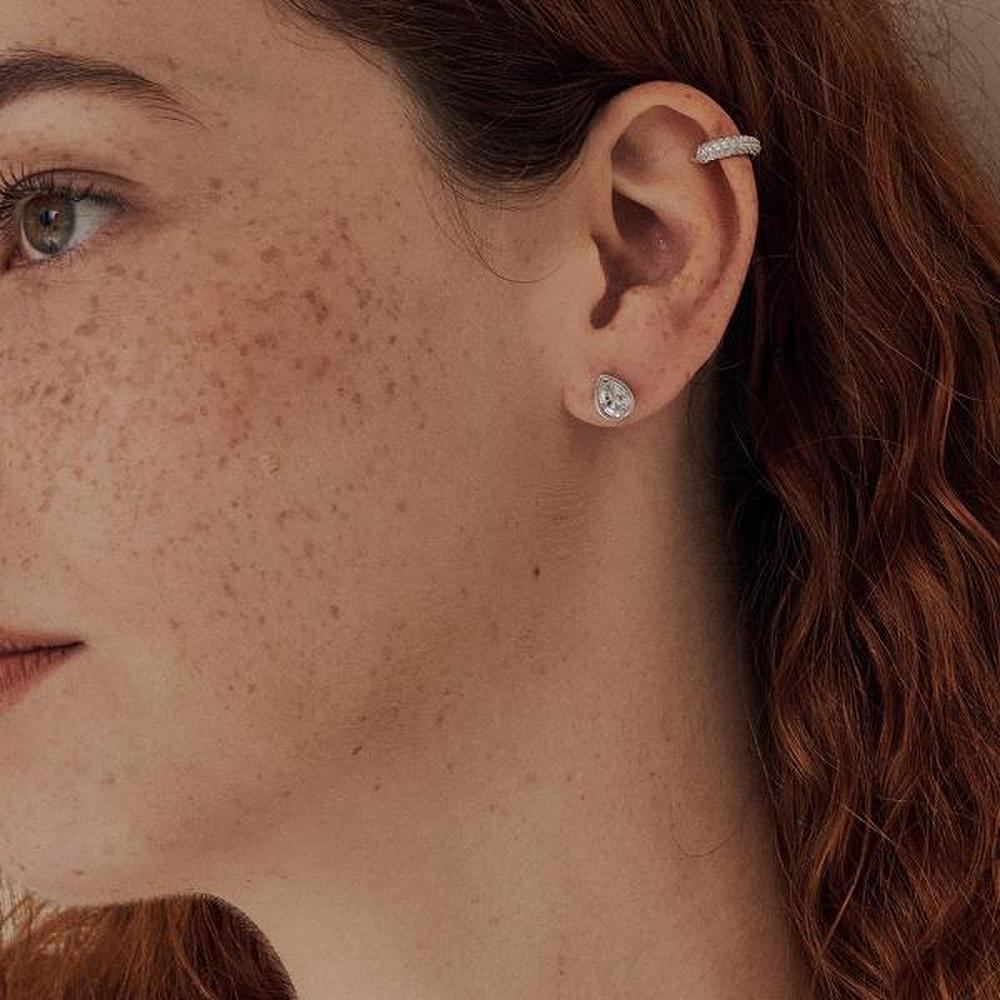 [Ost] [Puremond] Square Water Drop Earrings Ote222807Dww