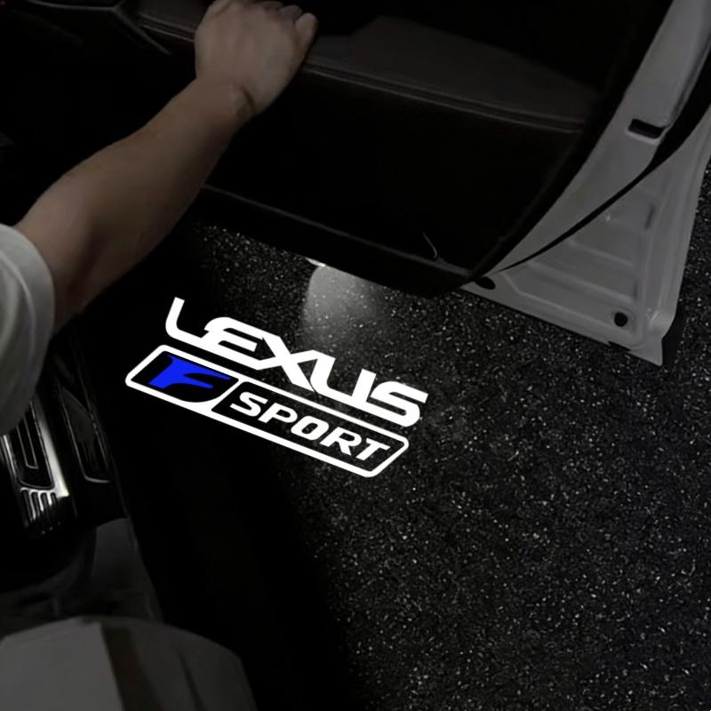 Car Door Welcome Light Logo Projector Lights Accessories For Lexus F SPORT ES RX NX LS UX LM LX GX LC RZ IS CT GS RC HS SC TX LB