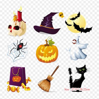 Elemente de Halloween Gratuite Jack Skellington Halloween Transfer Termic Autocolant Vinil Patch-uri pentru Haine DIY Aplicații Patch-uri Lavabile