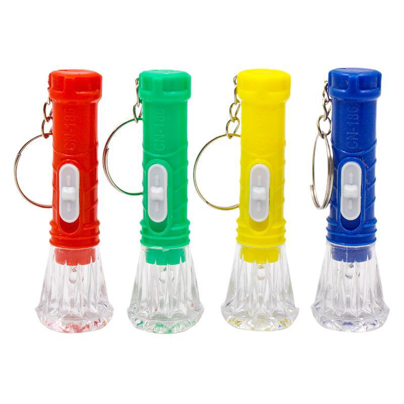 Transparent Mini Flashlight Keychain Pendant - Portable Outdoor Luminous Torch Gift