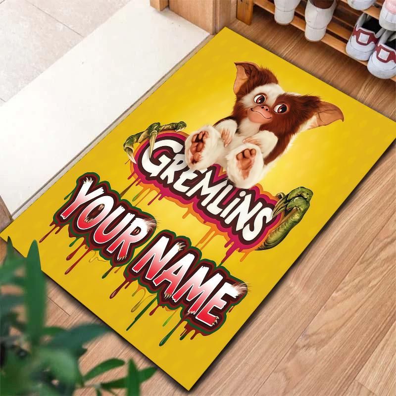 Gremlins Gizmo Custom Name Carpet Rug For Living Room Bedroom Home Sofa Decoration Kids Play Nonslip Floor Mat