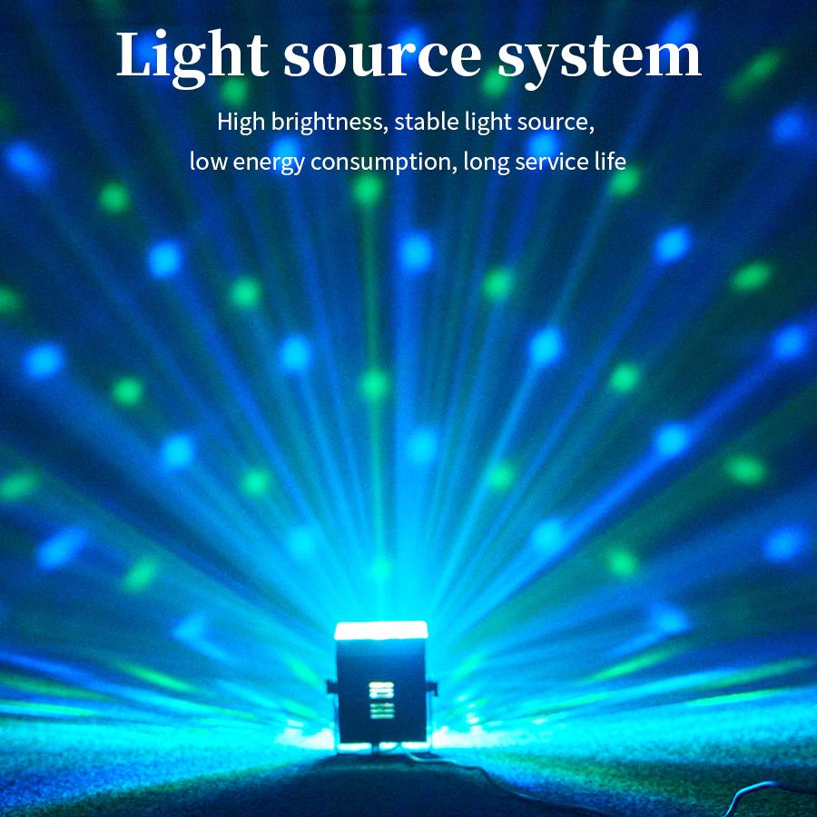 Square Colorful Remote Controlled LED Stage Lights Lighting KTV Stage Disco Spotlight Suitable for Holiday Party Wedding and Bar