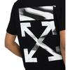 Off-White Liquid Melt Arrows Casual Tee Black/Grey Women Tops OWAA049R21JER0011009