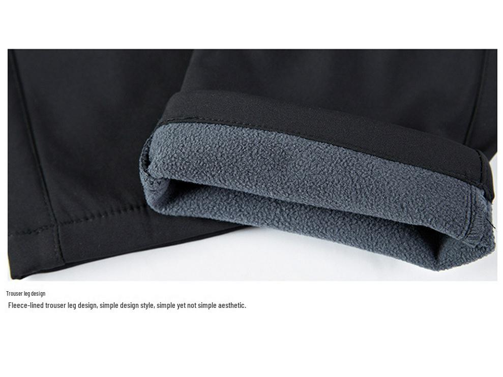 Plus Size Men's Gothic Softshell Windproof Fleece-Lined Stretch Pants