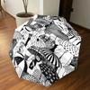 1PC Umbrella Patterns Umbrella-9-Rib Reinforced, Automatic Open, Lightweight & Durable, Cute Fashion Accessory for Outdoor-P0733