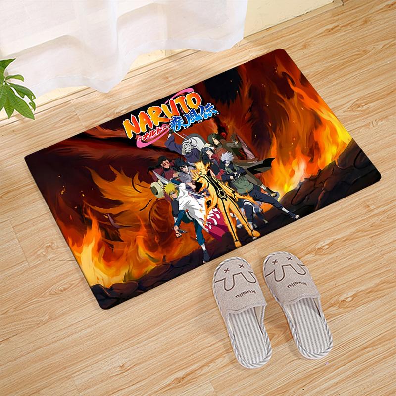 Naruto Populární Koberec pro Obývací Pokoj Ložnici Domácí Dekorace Pohovky, Dětská Protiskluzová Podlahová Rohožka