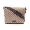 Used GG Canvas Shoulder Bag 146236 Canvas Leather Beige Brown Used Women