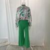 Summer Women's Printed Shirt Style, Loose and Breathable, Stylish Trousers, Fashionable and Casual Set