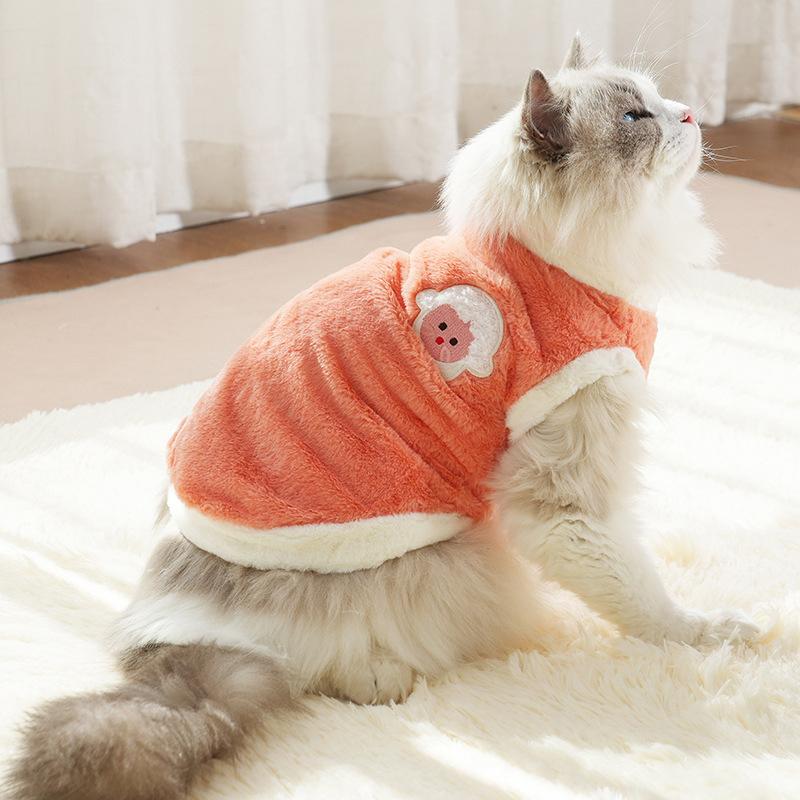 Faux Rabbit Fur Winter Warm Dog Cat Fleece Clothes Warm Breathable Cat Clothing Thickened Wear Resistant Pet Vest Cat