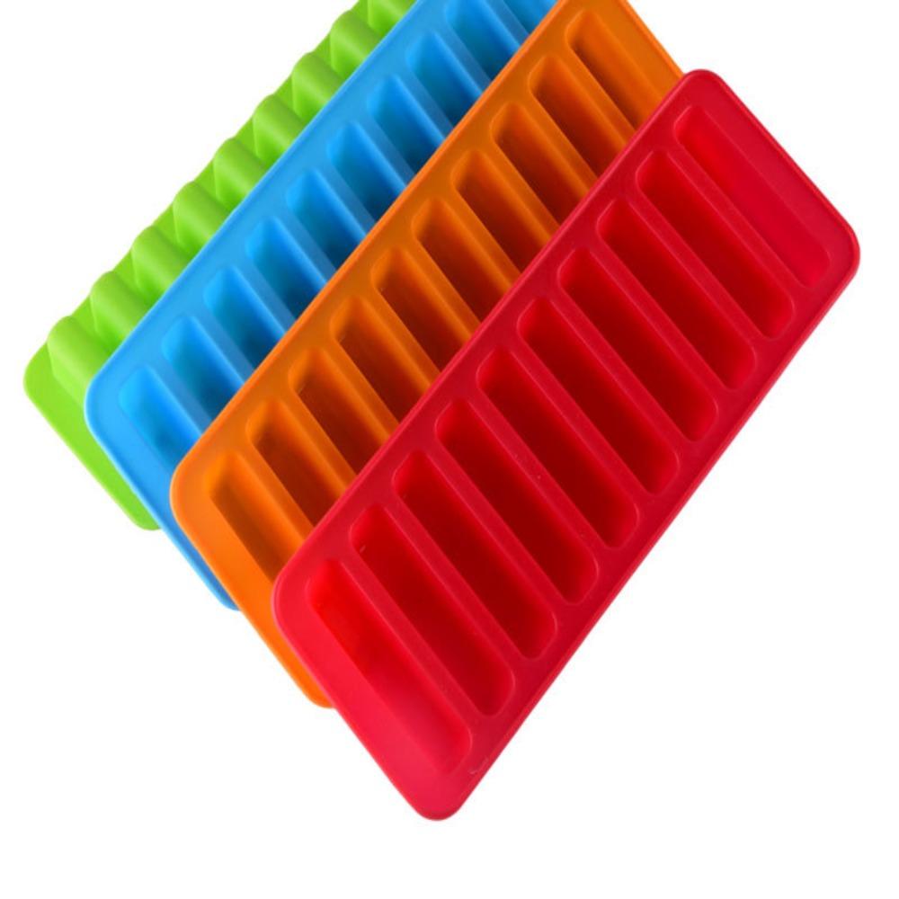 

Silicone Ice Cube Tray Mold 10 Grid Biscuit Mold Creative Chocolate Mold Tray жовтий