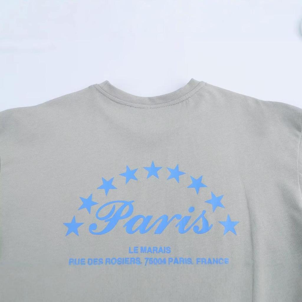 Spring 2025 Women's European & American Style Printed Washed T-shirt and Long Pants Set