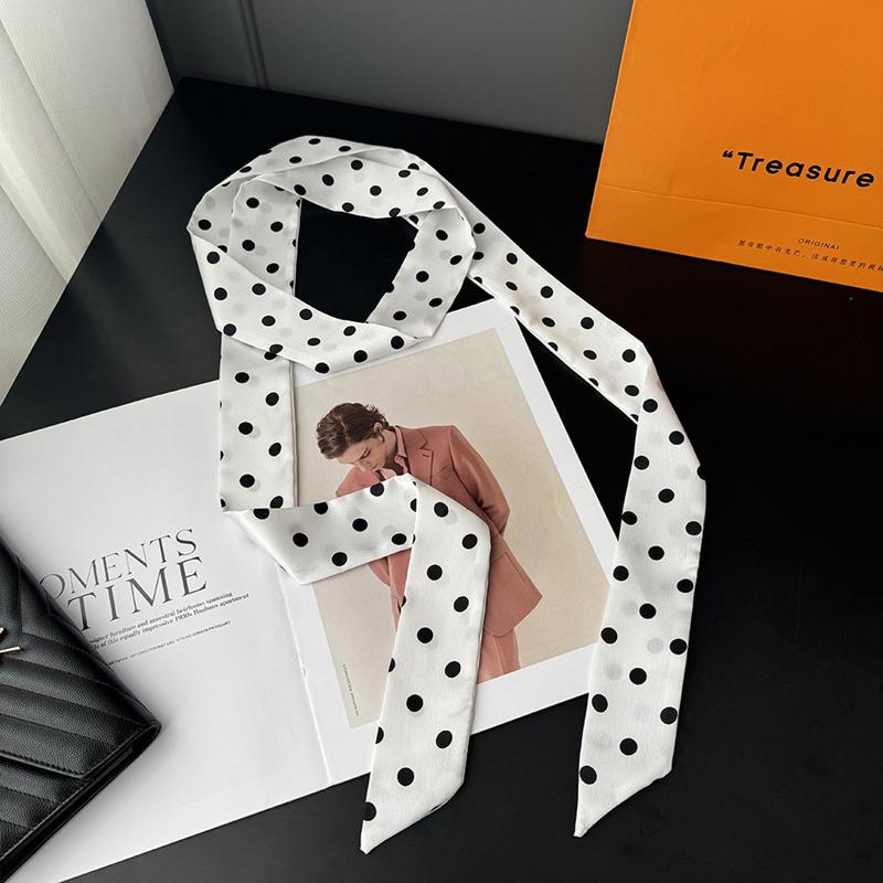 200x5cm Women Elegant Leopard Narrow Long Ribbon Neck Scarf Tie Thin Necktie Bag Waist Belt Lady Accessories