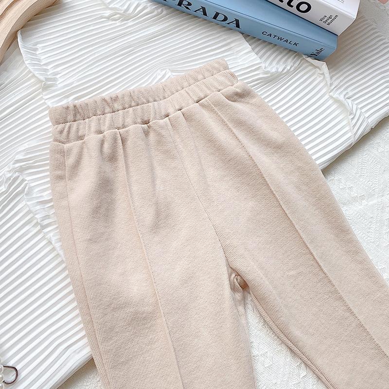 Girls' Summer Short-Sleeve Top & Casual Long Pants Set