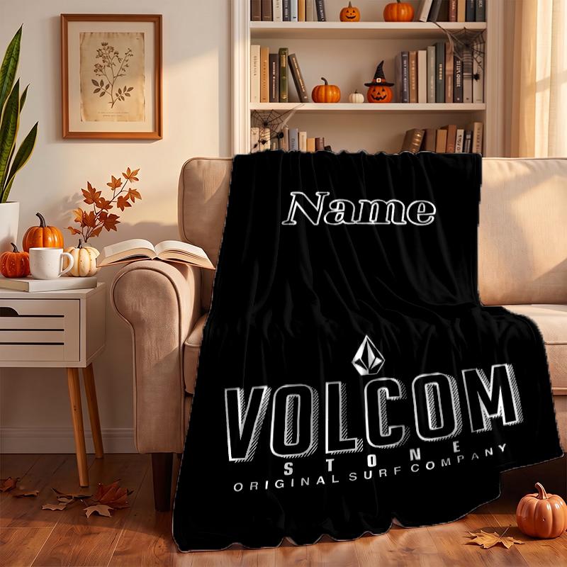 V-VOLCOM Custom Flannel Blankets Soft Warm Cozy Throws for Home Decor Holiday Gifts