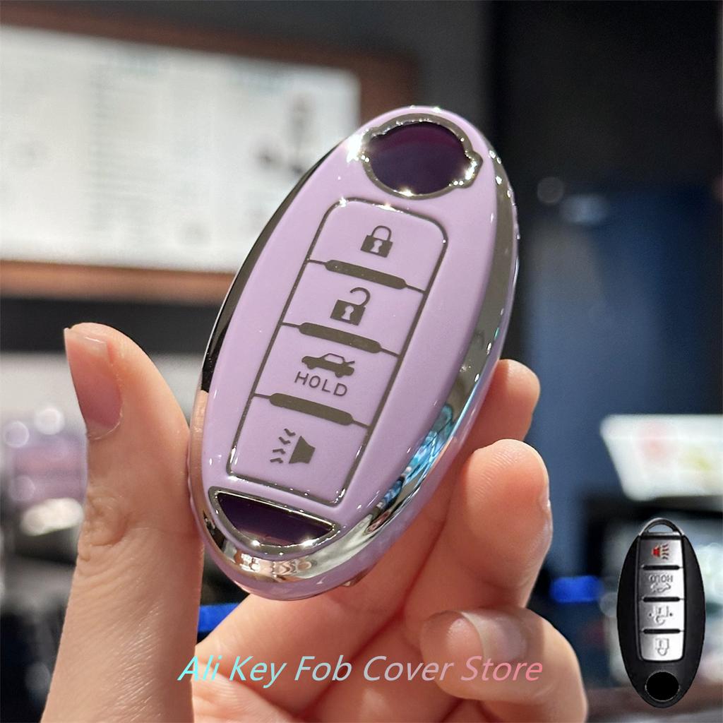 Key Fob Cover Keychain Lanyard for Nissan Altima Rogue Sentra Pathfinder Frontier Maxima Titan Murano Kicks Juke Versa Arma