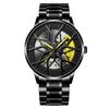 BORUSE Fashion Waterproof Men's Watch Luminous Wheel Hub Watch Business Sports Leisure Watch Quartz Steel Watch