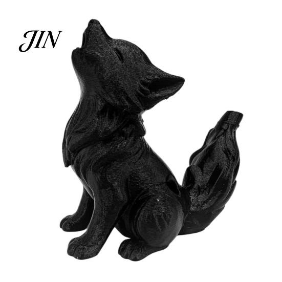 Minimalist Interior Ornament 3D Printing Ornament, Howling Moon Wolf Tabletop Figurine, Eco-friendly PLA Miniature Statue Matte Finish Desktop