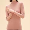 Cotton Women's Base Layer Top Autumn Winter Solid Colour Thermal Underwear Warm Stretch Soft