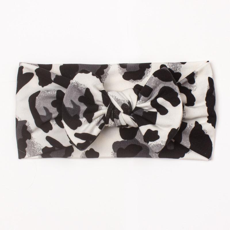 Baby Leopard Print Headband, Children s Wide-edged Seamless Bow Headscarf, Soft Baby Headband