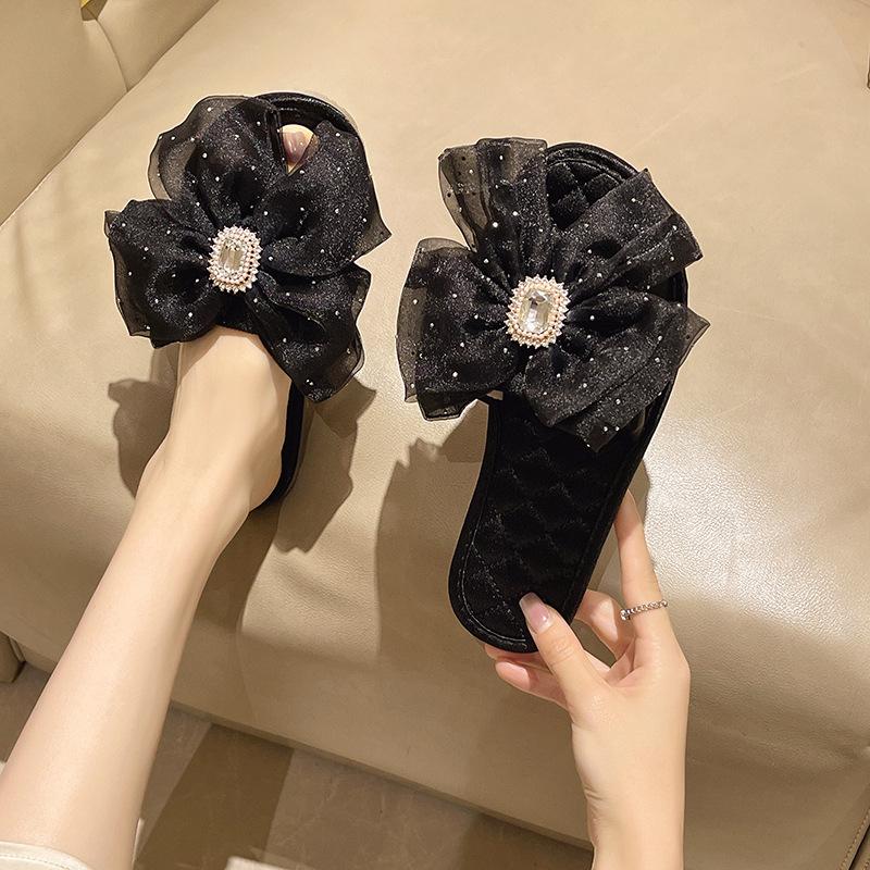 

Fashion Fashion French Women Shoes Summer New Round Flat Shoes Soft Sole Temperament Women s Slippers Comfor Anti Slip Women Sandals 39-40 чорний