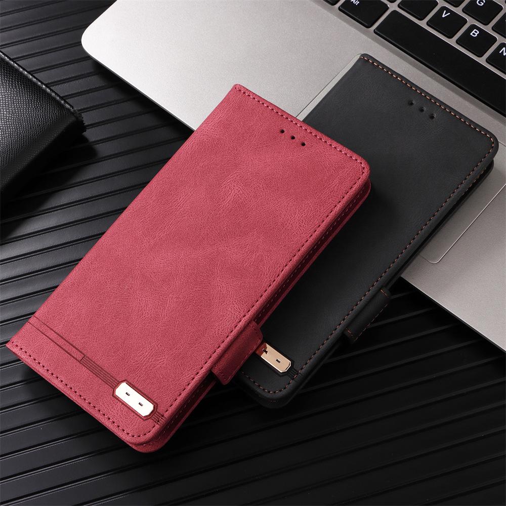 Redmi Note 13R Pro Magnetic Buckle Leather Flip Case