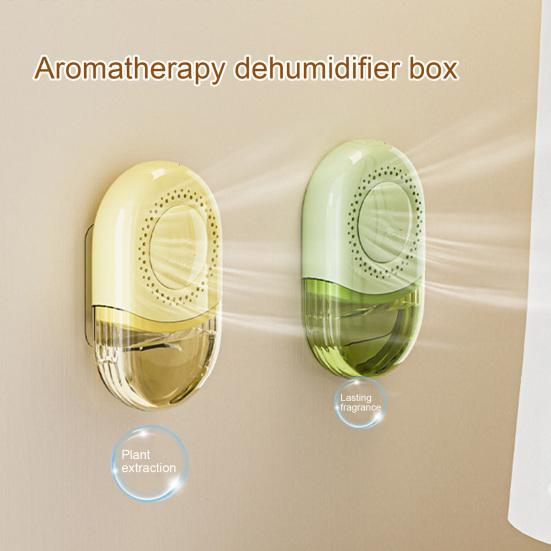 2-in-1 Moisture Absorber Aromatherapy Box Water Absorber Activated Carbon Desiccant Dehumidification Fragrance Wall Box for Bathrooms Shoe Cabinet