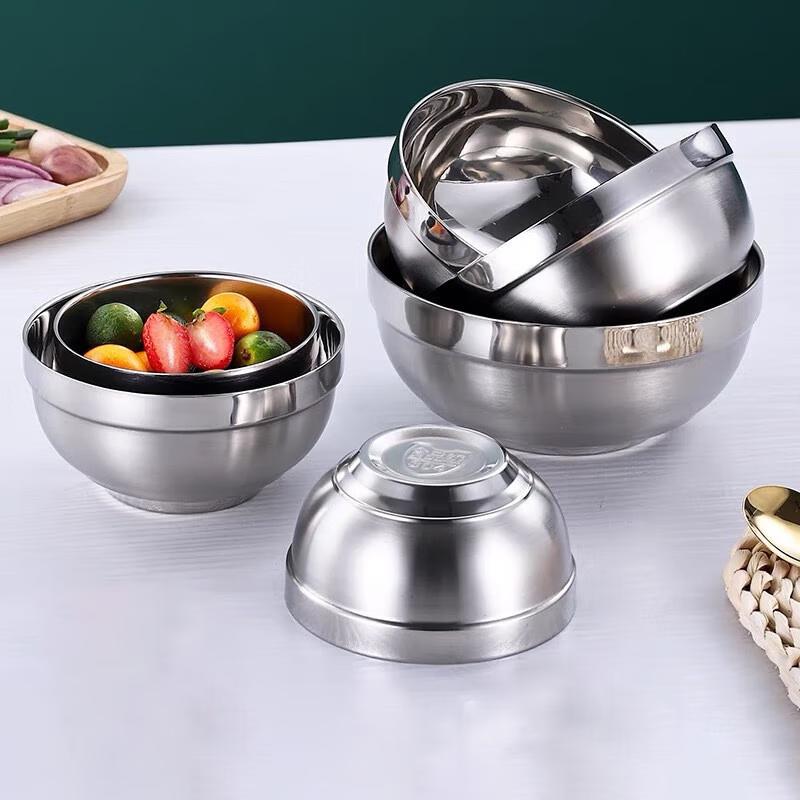 Qianshen 304 Stainless Steel Double-Layer Insulated Bowl