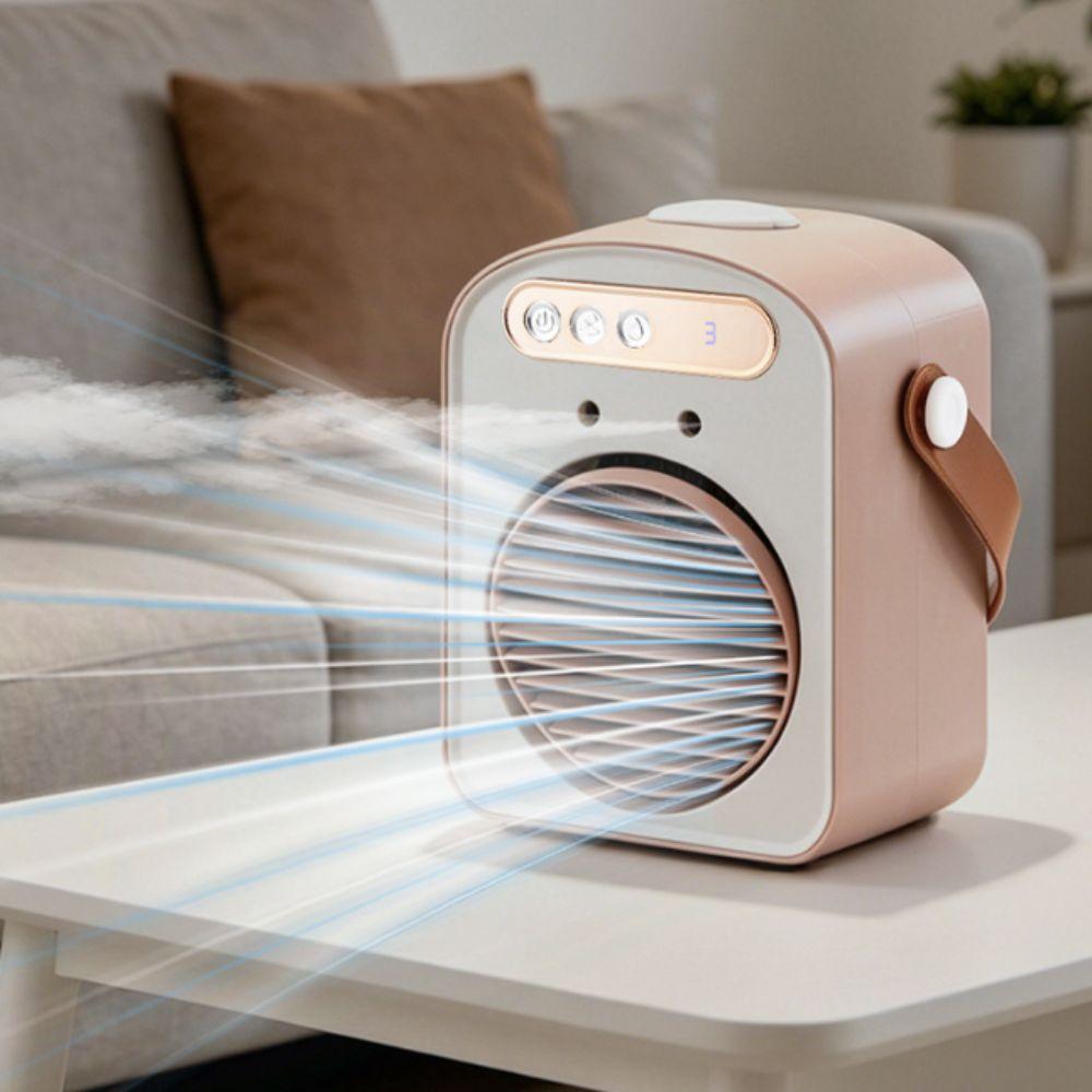 Water Cooling Desktop Fan Dual Head USB Fan Quiet Cooling Fan  Office Use