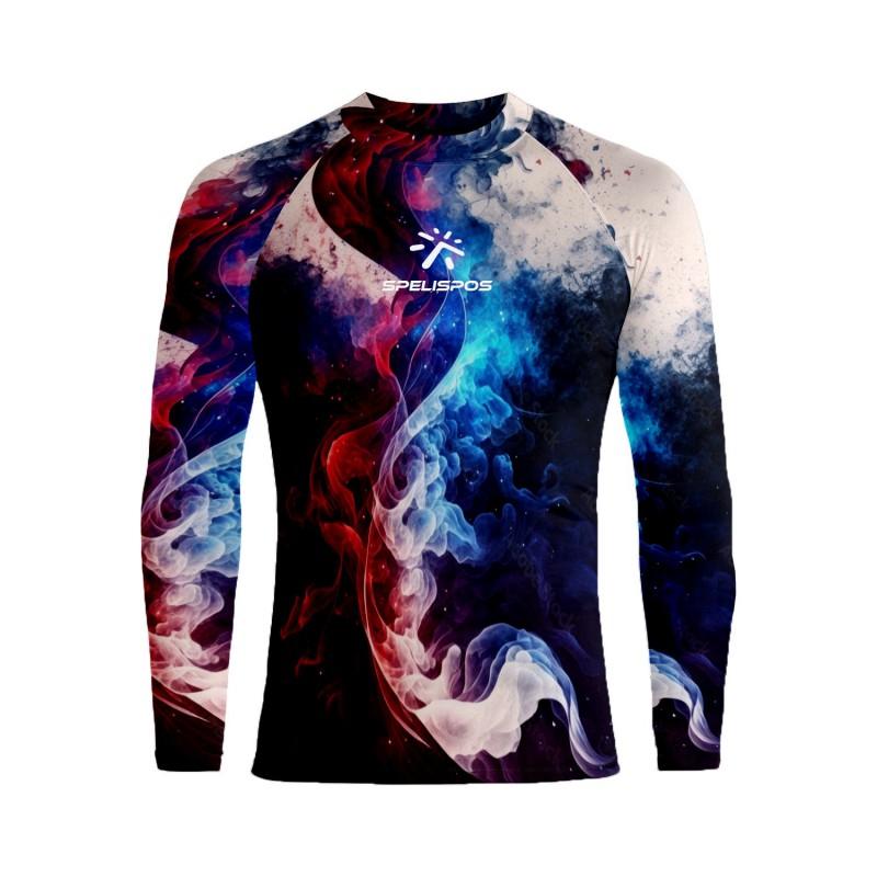 Mens Long Sleeve Hooded Rash Guard Surfing Diving Swimming UV Protection Quick Dry Sportswear