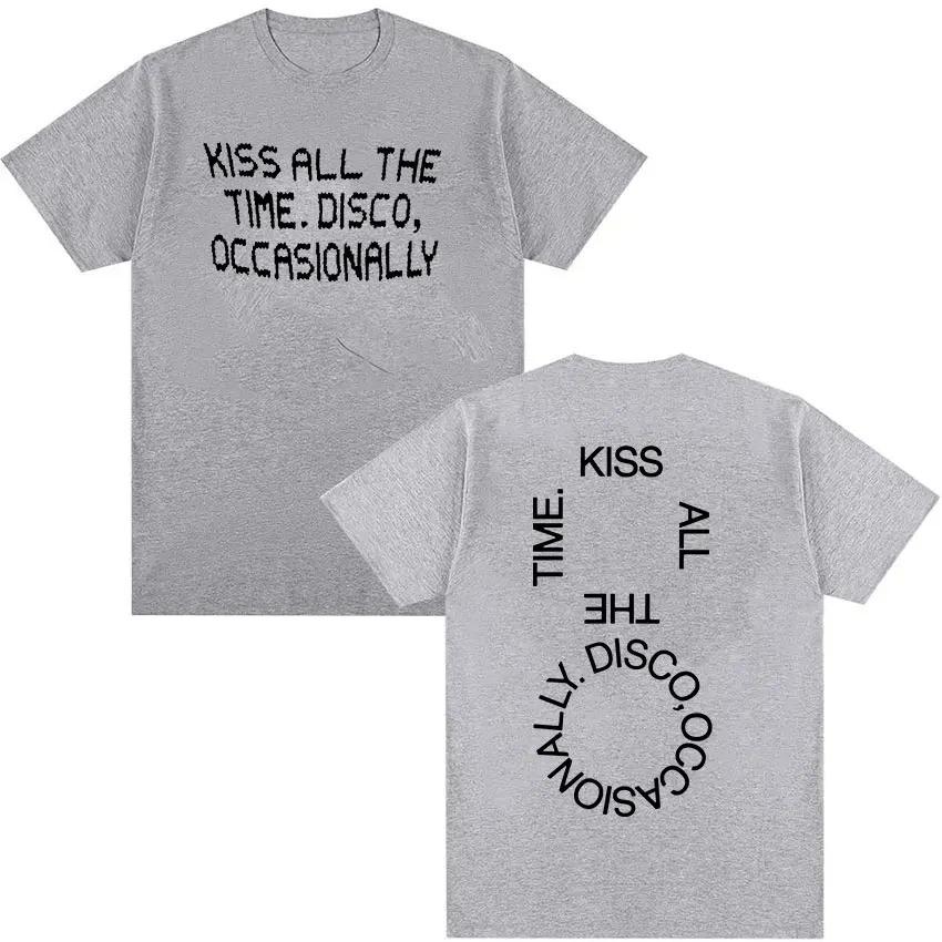 Harry Styles Kiss All the Time Disco Occasionally 2026 Tour Graphic TShirt Unisex Crew Neck Fashion Cotton Short Sleeve TShirt