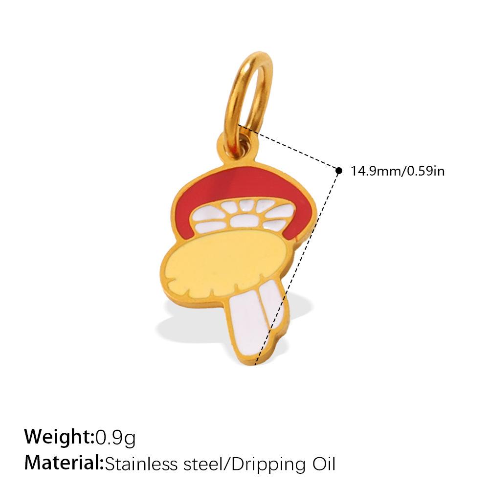 Cute Simple Earrings Bracelet Necklace Accessories Colorful Vegetables Stainless Steel Oil Drip Diy Pendant Female