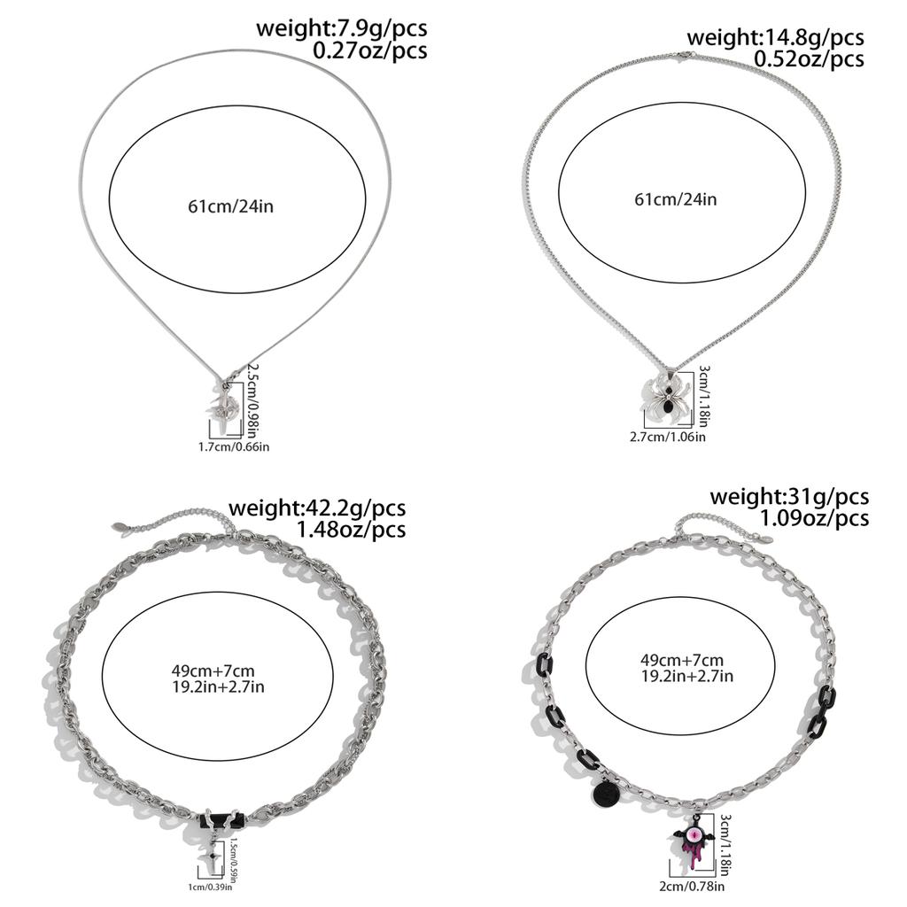 IngeSight.Z New Love Heart Pendant Necklace for Men Trendy Stainless Steel Cross Choker Necklace Male Punk Hip Hop Neck Jewelry