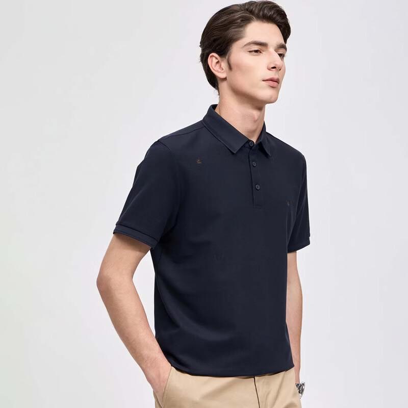 SEPTWOLVES Men's Embroidered Short Sleeve Polo Shirt