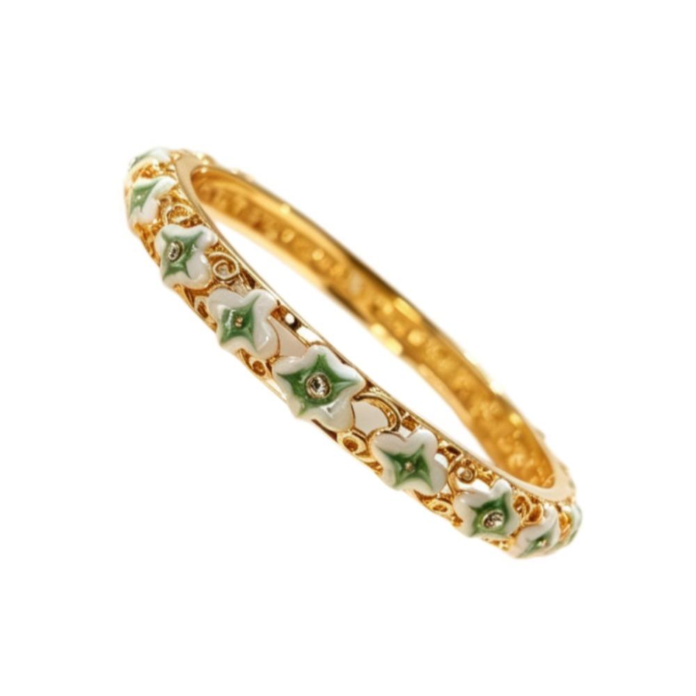 Emaille Blumen Chinesische Blume Armreif Bunt Damen Armband Vintage Cloisonné Armreif Mädchen