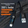 5A Dual Type-C PD100W Fast Charging Cable with Digital Display for iPhone 15 and Huawei Laptops