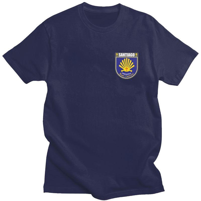 Maglietta personalizzata Buen Camino De Santiago da uomo, maniche corte, casual, vestibilità ampia, puro cotone, idea regalo.