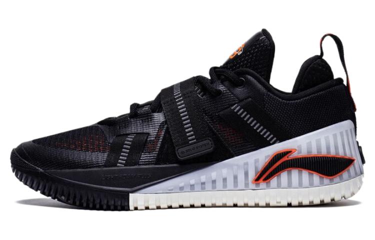 Li Ning Fury Удобные Нескользящие Износостойкие Низкие Баскетбольные Кроссовки Мужские Черные ABFT019-7 44