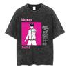 Anime The Disastrous Life of Saiki K Vintage Washed Short Sleeve TShirt Saiki Kusuo Fashion Harajuku Hip Hop Casual Tee Shirts