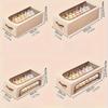 High quality4-Season Foldable Double-Window Shoe Cabinet - Dustproof Stackable Under-Bed Storage, Beige Linen Vintage Style, Suitable for Sneakers,