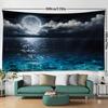 A beautiful lake and moon background tapestry made of polyester fiber suitable for living room bedroom and office.