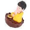 Singing Buddha Figurine USB Charging Desktop Buddha Decorative Statue with Sound for Desk Car