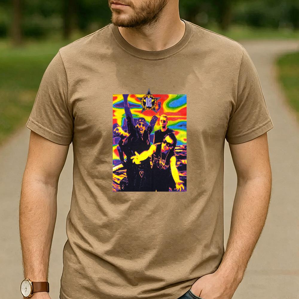 Vintage U2 Band Live Concert Photo Graphic T Shirt Unisex Cotton Short Sleeve Rock Music Fans Casual Tee Festival Merch