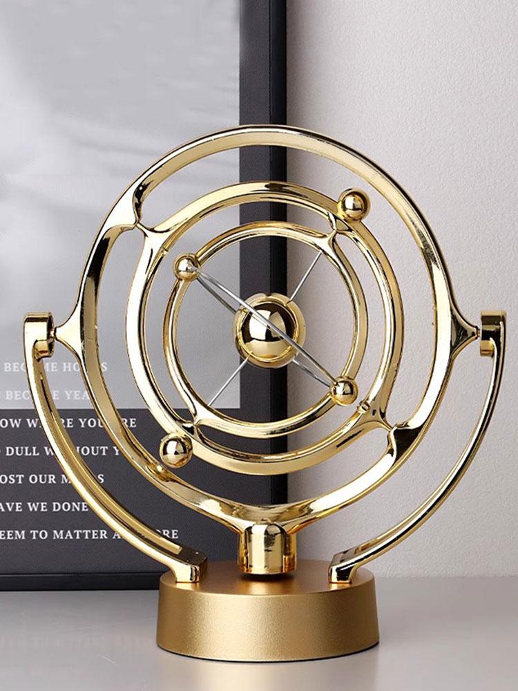 Electronic Perpetual Motion Desk Toy Home Decoration, Earth Perpetual Motion Desktop Model Rotating Magnetic Wobbler Astrometer
