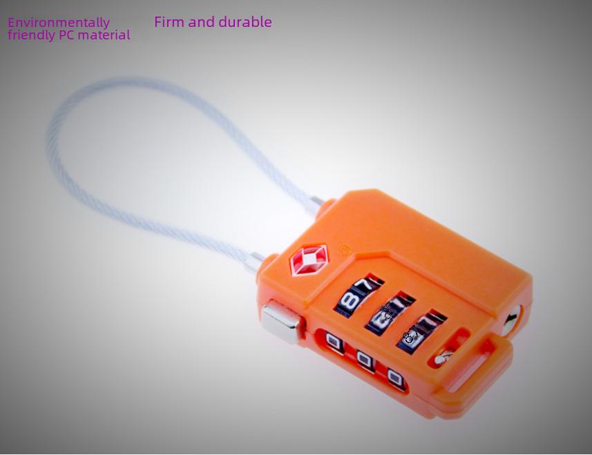 Lucchetto per bagagli con fune metallica TSA21100, Materiale PC, Nuovo di zecca, Confezione neutra