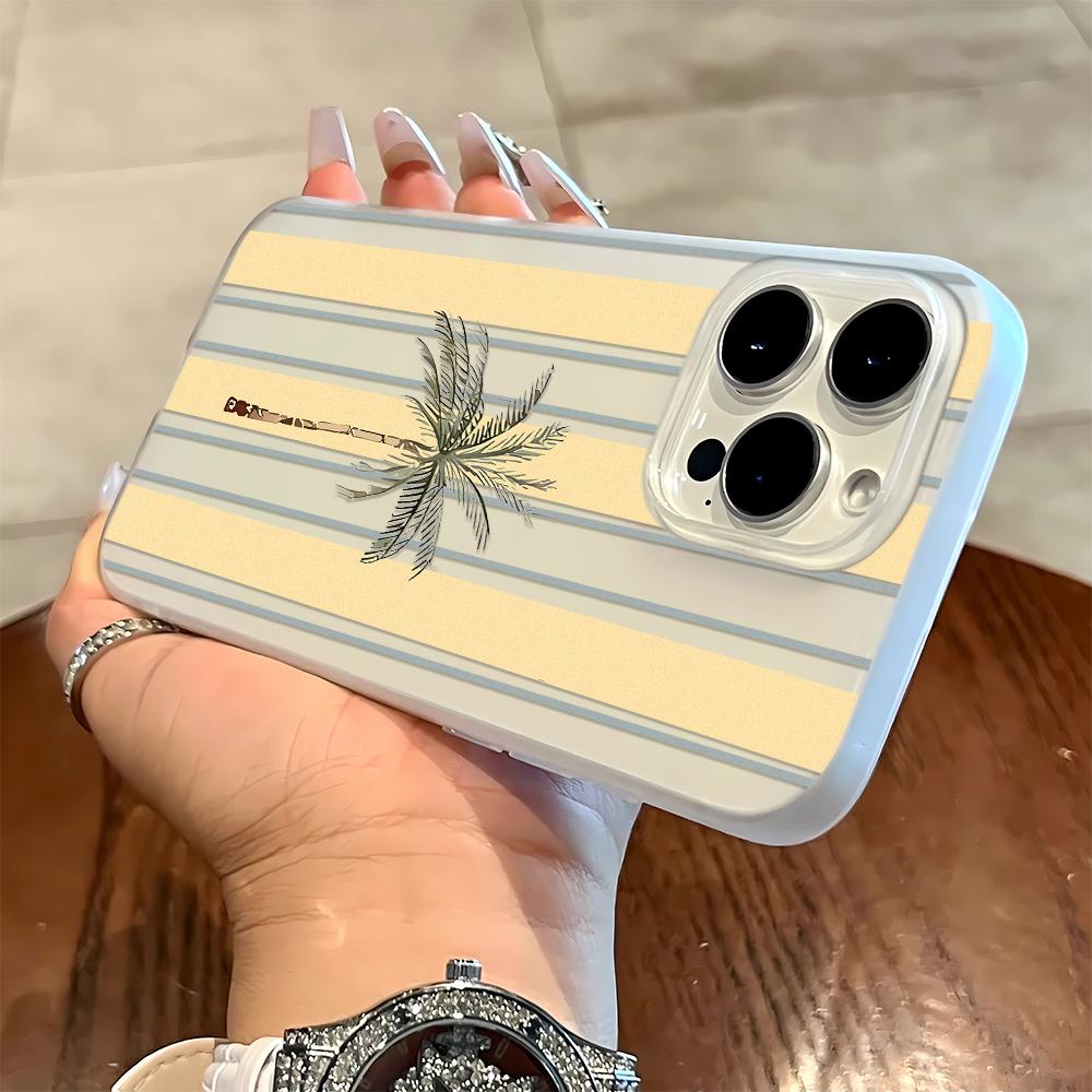 

Coconut Tree Pattern Phone Case For Iphone 17 17air 16 15 14 13 12 11 8 7 Pro Max Mobile Protective Case Soft Funda Cover iphone 11 Pro